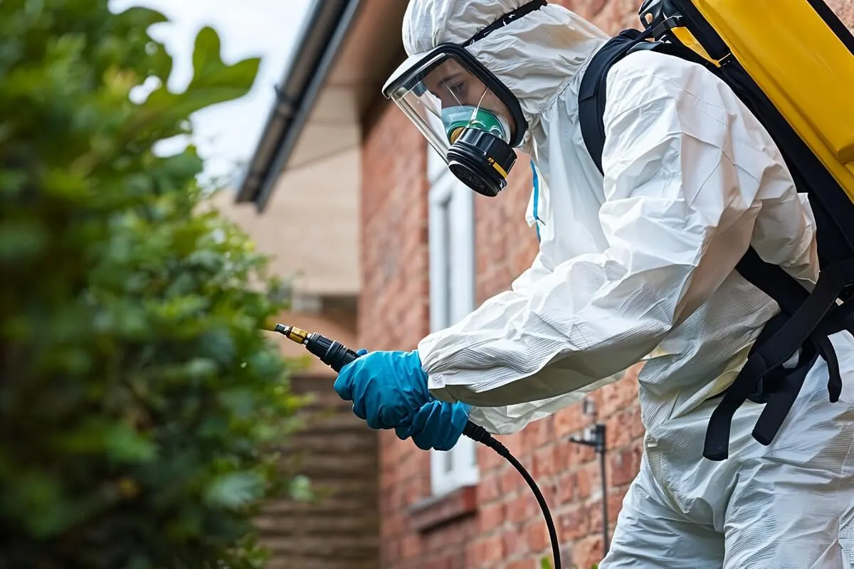 Pest control treatment being carried out at a Mumbai property