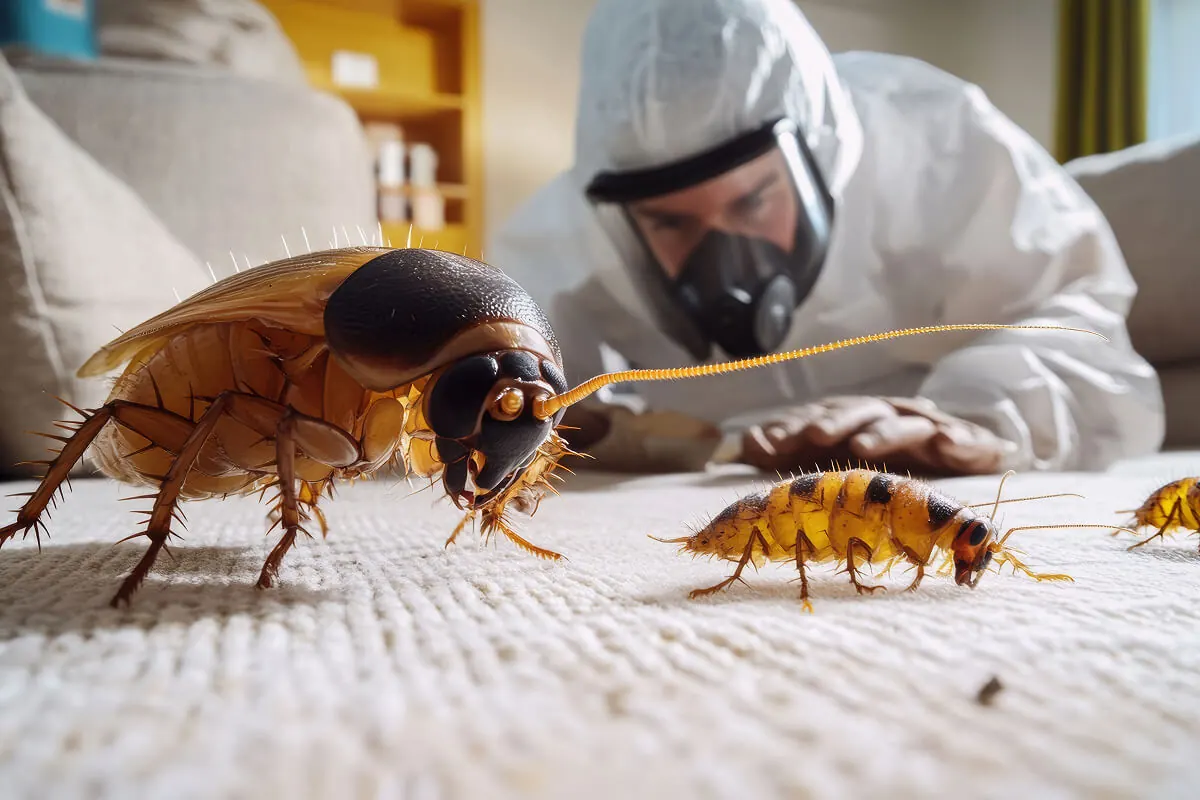 Pest control service treatment carried out by our technicians