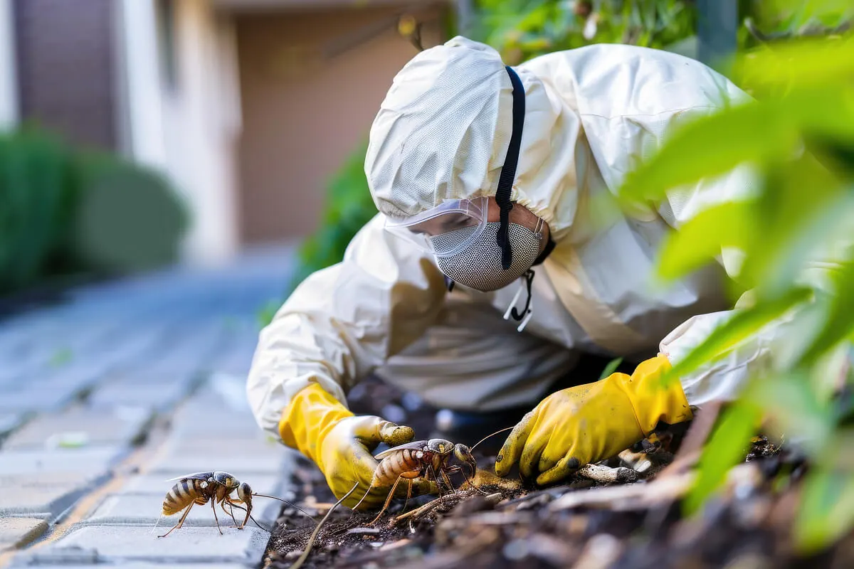 Pest control service treatment carried out by our technicians